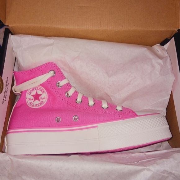 ⚫️  Converse Chuck Taylor All Star Lift Platform Varsity Shoes Site 7.5 Women - Picture 9 of 13